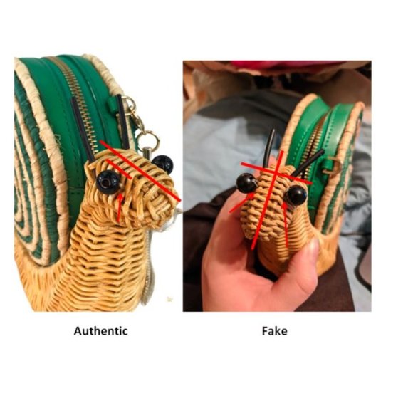 Kate Spade Snail Authentication Real vs. Fake - Picture 2 of 3